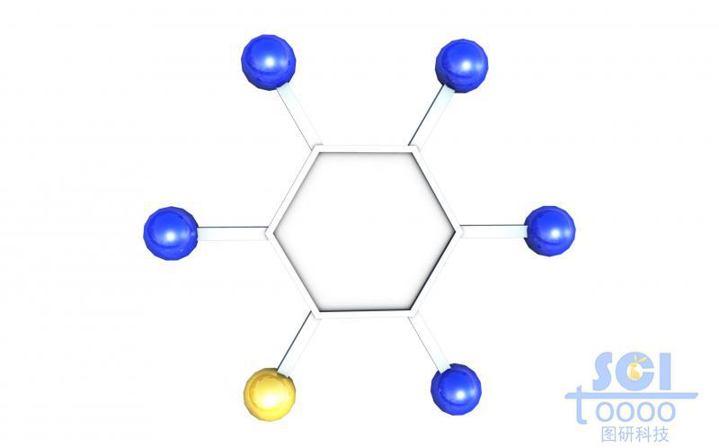 甲基苯/苯環結構/分子模式圖