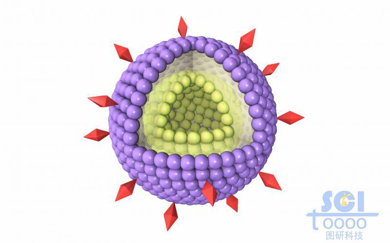 帶小基團(tuán)的三段式高分子鏈段聚合形成空心納米球
